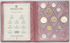 Repubblica Italiana (dal 1946) - Monetazione in Lire (1946-2001) - serie 1992 - composta da 11 valori - metalli vari
FDC



SPEDIZIONE IN TUTTO I...