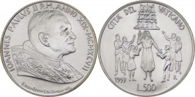 Città del Vaticano - Monetazione in lire - Giovanni Paolo II, Wojtila (1978-2005) - 500 lire 1997 XII° Giornata della Gioventù- Ag - in confezione ori...