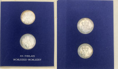 Città del Vaticano - Monetazione in lire - Giovanni Paolo II, Wojtila (1978-2005) - set da 2 valori (500 e 1000 lire) anno santo 1983-1984 - Ag - in c...