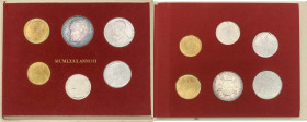 Città del Vaticano - Monetazione in lire - Giovanni Paolo II, Wojtila (1978-2005) - set da 6 valori A II (1980) - metalli vari - in confezione origina...