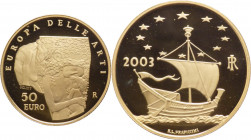 Repubblica Italiana (dal 1946) - Monetazione in Euro (dal 2001) - Repubblica Italiana 50 euro 2003 "Europa delle Arti – Austria; Gustav Klimt" - Au - ...