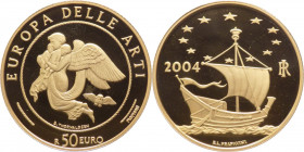 Repubblica Italiana (dal 1946) - Monetazione in Euro (dal 2001) - Repubblica Italiana 50 euro 2004 "Europa delle Arti – Danimarca; Bertel Thorvaldsen"...