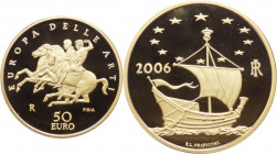 Repubblica Italiana (dal 1946) - Monetazione in Euro (dal 2001) - Repubblica Italiana 50 euro 2006 "Europa delle Arti – Grecia; Fidia" - Au - in confe...