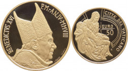 Città del Vaticano - Monetazione in Euro - Benedetto XVI, Ratzinger (2005-2013) - 50 euro 2008 "Capolavori della Scultura: la Pietà di Michelangelo" -...