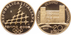 Repubblica Italiana (dal 1946) - Monetazione in Euro (dal 2001) - Repubblica Italiana 20 euro 2006 "Olimpiadi Invernali di Torino" seconda emissione -...