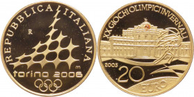 Repubblica Italiana (dal 1946) - Monetazione in Euro (dal 2001) - Repubblica Italiana 20 euro 2006 "Olimpiadi Invernali di Torino" terza emissione - A...