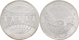 Repubblica Italiana - Monetazione in Euro (dal 2001) - 10 Euro 2006 commemorativa del 60° Anniversario della fondazione dell'UNICEF - Ag - in cofanett...