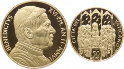Città del Vaticano - Monetazione in Euro - Benedetto XVI, Ratzinger (2005-2013) - 50 euro 2006 "I Sacramenti del Cristianesimo: la Cresima" - Au - In ...