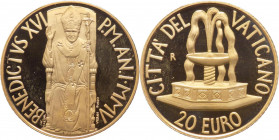Città del Vaticano - Monetazione in Euro - Benedetto XVI, Ratzinger (2005-2013) - 20 euro 2005 "I Sacramenti del Cristianesimo: il Battesimo" - Au - I...