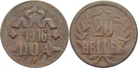 Africa Orientale Tedesca - Guglielmo II (1888-1918) - monetazione d'emergenza della zecca di Tabora - 20 heller 1916 - KM# 15a - Ae
mBB



SPEDIZ...