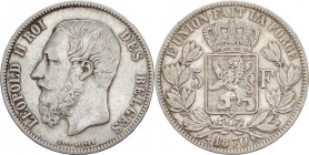 Belgio - Leopoldo II (1865-1909) - 5 franchi 1870 - KM#24 - Ag
BB



SPEDIZIONE SOLO IN ITALIA - SHIPPING ONLY IN ITALY