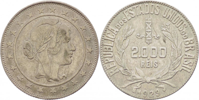 Brasile - Repubblica degli Stati Uniti del Brasile (1889-1967) - 2000 Reis 1929 ...
