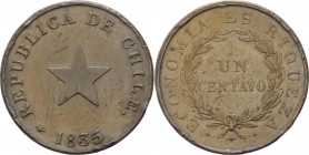 Cile - Repubblica (1818) - 1 centesimo 1835 "tondello spesso" - KM# 115 - Cu
MB



SPEDIZIONE SOLO IN ITALIA - SHIPPING ONLY IN ITALY