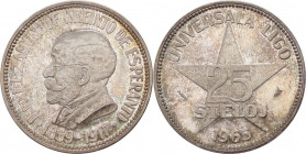 Esperanto - moneta di fantasia da 25 steloj 1965 - 38 mm, 25 g. - Ag
FS



SPEDIZIONE IN TUTTO IL MONDO - WORLDWIDE SHIPPING