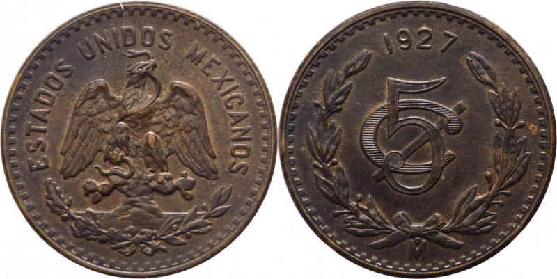 Messico - Stati Uniti del Messico (dal 1905) - 5 centavos 1927 - KM# 422 - Cu
m...