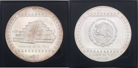Messico - Stati Uniti del Messico (dal 1905) 10 Nuovi Pesos (5 Once) 1993 serie Aztechi precolombiani con la Piramide de el Tajin del sito archeologic...