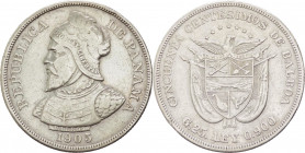 Panama - repubblica (dal 1903) - 50 Centesimos di balboa 1905 - KM# 5 - Ag
BB



SPEDIZIONE SOLO IN ITALIA - SHIPPING ONLY IN ITALY
