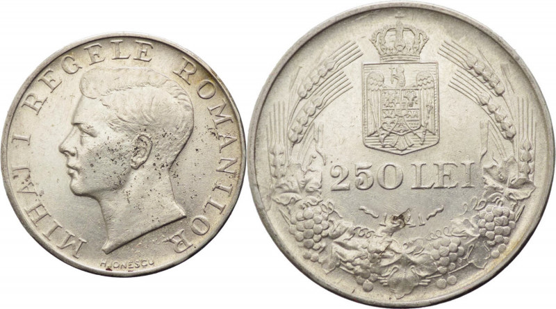 Romania - Mihai I - Secono regno (1940-1947) - 250 Lei 1941 - KM#59.2 - Ag
SPL...