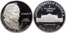 Stati Uniti d'America (dal 1980) 1 Dollaro 1993 commemorativo della Carta dei Diritti con la raffigurazione di James Madison (1751-1836) - KM 241 - Ag...