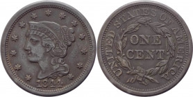 Stati Uniti d'America (dal 1776) - 1 large cent "Braided Hair" 1844 - KM# 67 - Cu
SPL (AU55)



SPEDIZIONE SOLO IN ITALIA - SHIPPING ONLY IN ITAL...