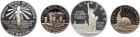 Stati Uniti d'America (Dal 1776) - set da 1 dollaro e 1/2 dollaro 1986 "Centenario della Statua della Libertà" - Ag - in confezione originale
FS

...