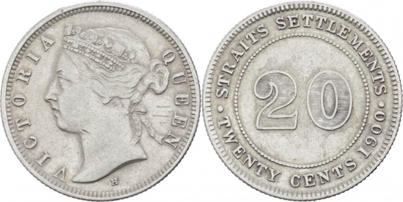 Straits Settlements - Vittoria (1837-1901) - 20 cents 1900 - KM# 12 - Ag
mBB
...