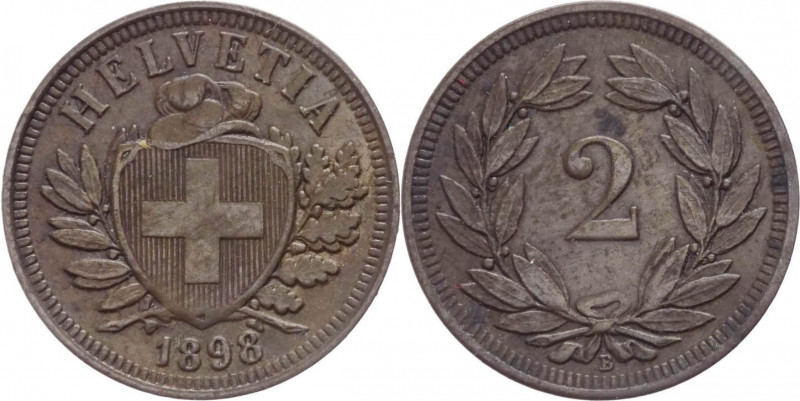 Svizzera - 2 rappen 1898 - KM# 4 - Ae
mBB



SPEDIZIONE SOLO IN ITALIA - SH...