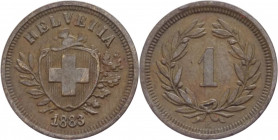 Svizzera - 1 rappen 1883 - KM# 3 - Ae
mBB



SPEDIZIONE SOLO IN ITALIA - SHIPPING ONLY IN ITALY