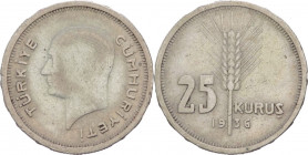 Turchia - Repubblica (dal 1923) - 25 Kuruş 1936 - KM# 864 - Ag
MB



SPEDIZIONE SOLO IN ITALIA - SHIPPING ONLY IN ITALY