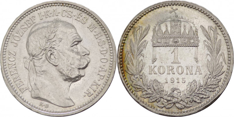Ungheria - Francesco Giuseppe I (1848-1916) - 1 corona 1915 - KM# 492 - Ag
mSPL...