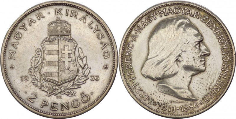 Ungheria - reggenza di Miklos Horthy (1920-1944) - 2 pengo 1936 - KM# 511 - Ag -...