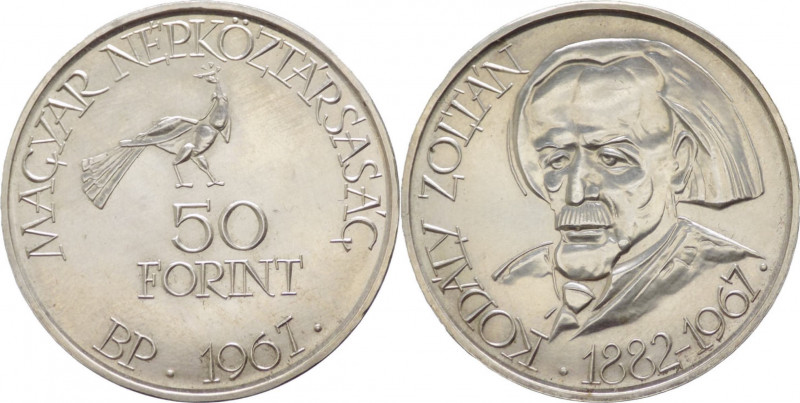 Ungheria - repubblica popolare (1949-1989) - 50 forint 1967 "Zoltán Kodály" - KM...