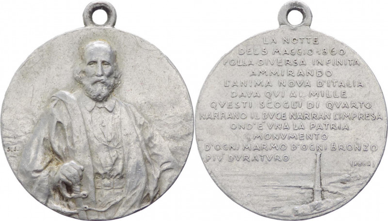 Italia - Giuseppe Garibaldi (1807-1882) Medaglia 1910 commemorativa del 50° Anni...