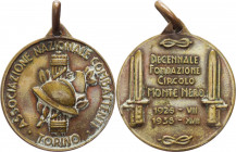 Italia - Periodo del Ventennio - Medaglia per il decennale della fondazione del circolo Monte nero - 1938 - Ae - 27 mm ; 5 gr
qBB



SPEDIZIONE S...