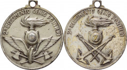 Italia - Medaglia emessa per il 2° Reggimento Genio Pontieri - con appiccagnolo - Ae/Ag - 30 mm ; gr. 11,69
qSPL



SPEDIZIONE IN TUTTO IL MONDO ...