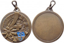 Italia - Medaglia emessa per la 4° Brigata Saluzzo, con il motto "Droit quoi qu il soit" - AE con decorazione in smalto azzurro - con appiccagnolo - m...