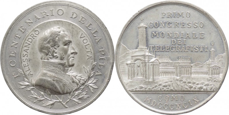 Italia - Medaglia per il I° Congresso Mondiale dei Telegrafisti - 1899 - MB - gr...