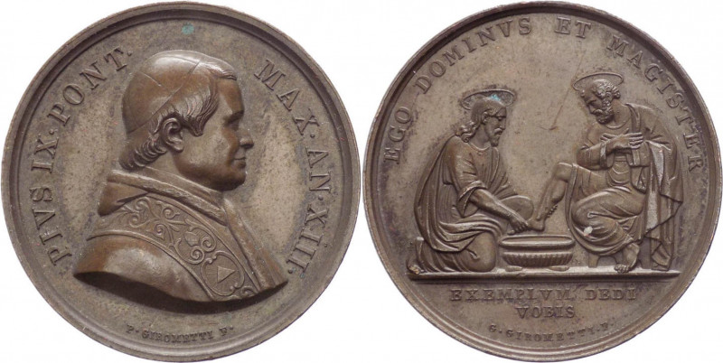 Stato Pontificio - Pio IX, Mastai Ferretti (1846-1878) - Medaglia per la lavanda...