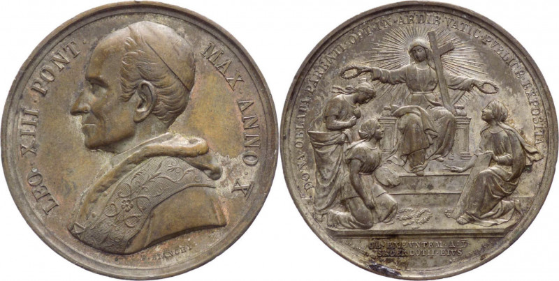 Italia - Medaglia - Leone XIII (1878-1903) Medaglia 1888 - Anno X - Opus Bianchi...