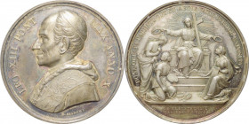 Italia - Leone XIII, Pecci (1878-1904) - Medaglia A X per il 50° del Sacerdozio - in confezione originale rarissima e in ottima conservazione - Ag - 3...