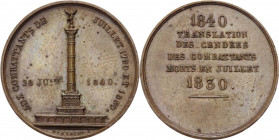 Francia - Medaglia per la traslazione delle ceneri dei caduti nei moti del 1830 - 1840 - Ae - 27,5 mm : 7 gr
SPL



SPEDIZIONE SOLO IN ITALIA - S...