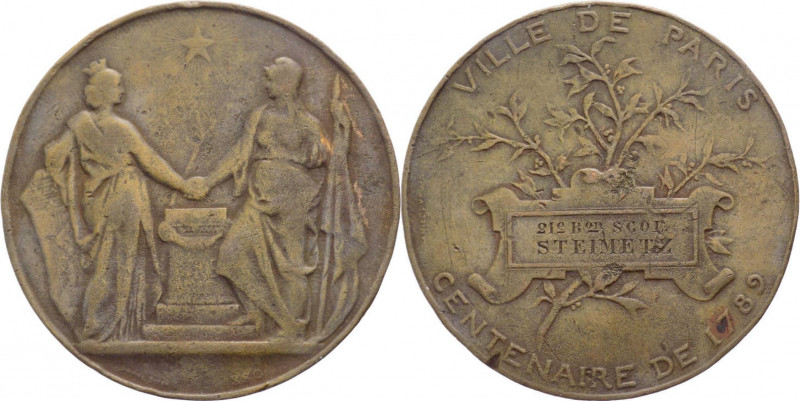 Francia - Medaglia "Centenaire de 1789" - Ae - gr.60 - Ø mm49,5
MB



SPEDI...