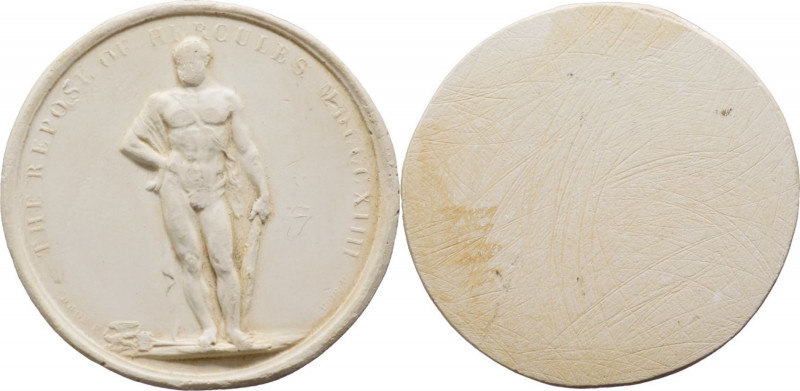 Gran Bretagna - calco in gesso di Medaglia raffigurante Ercole a riposo - 1814 -...