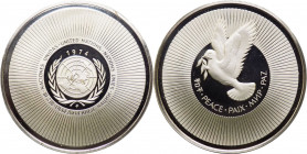 Gran Bretagna - Medaglia 1974 "Nazioni Unite" - 24,5 gr; 38,46 mm - Ag sterling
PROOF



SPEDIZIONE IN TUTTO IL MONDO - WORLDWIDE SHIPPING