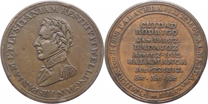 Spagna - Arthur Wellesley I duca di Wellington - Medaglia 1812 commemorativa deg...