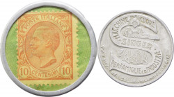 Italia - Gettone francobollo pubblicitario da 10 centesimi della Singer - 1919-1923 - Al
SPL



SPEDIZIONE SOLO IN ITALIA - SHIPPING ONLY IN ITAL...