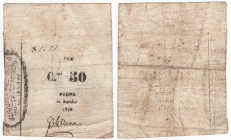Assedio di Palmanova - biglietto da 50 centesimi 1848, n°1321, Crapanzano Giulianini, Vol. II, n°AP 6
mBB



SPEDIZIONE SOLO IN ITALIA - SHIPPING...