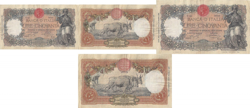 Regno d'Italia - Vittorio Emanuele III (1900-1943) - 50 lire Buoi - Emissione de...