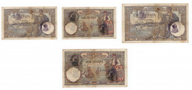 Occupazione italiana del Montenegro - Vittorio Emanuele III (1900-1943) - Biglietti d'occupazione - 100 dinara con timbro VERIFICATO - Emissione 1-12-...