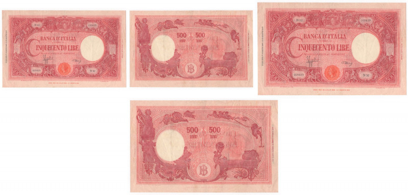 Repubblica Sociale Italiana - 500 lire Barbetti - Emissione del 01.08.1944 - Fir...